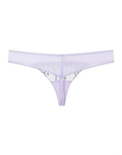 Shop La Perla Thongs In Lilac