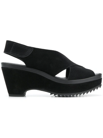 Shop Pedro Garcia Sling-back Open-toe Sandals - Black