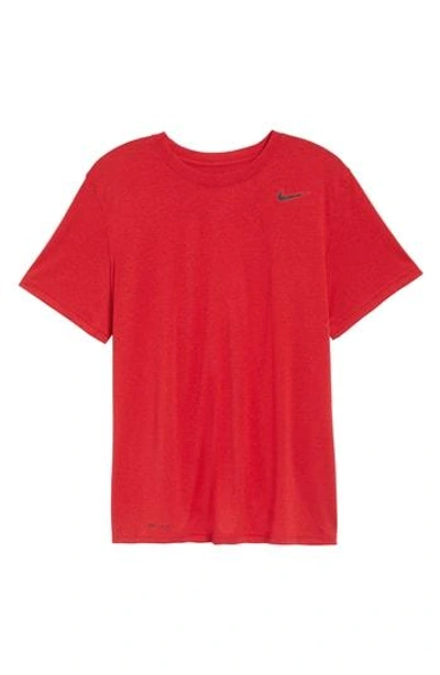 Shop Nike Legend 2.0 Dri-fit Graphic T-shirt In Gym Red/black/black