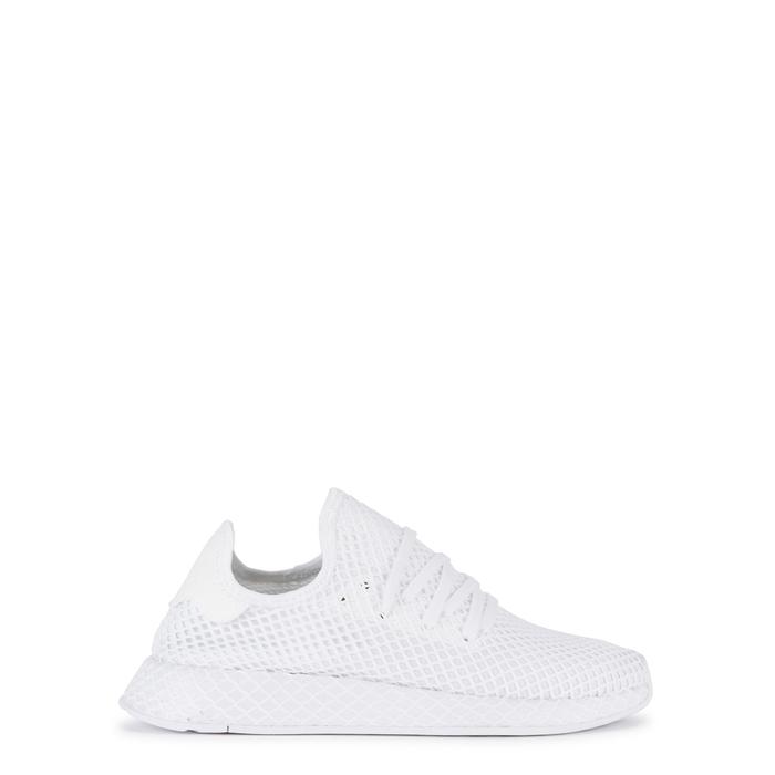 adidas white mesh trainers