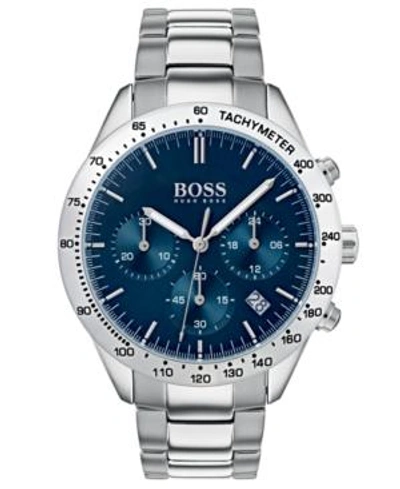 Shop Hugo Boss Men's Chronograph Oxygen Stainless Steel Bracelet Watch 42mm