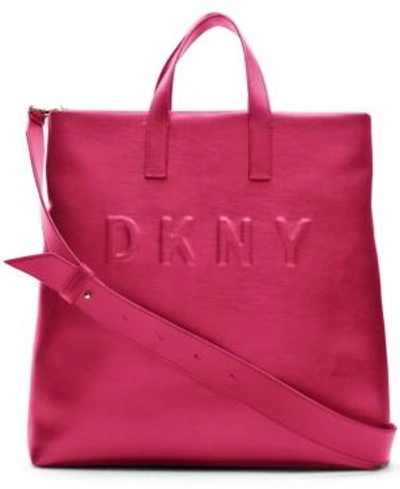 Shop Dkny Tilly Logo Tote, Created For Macy's In Wildberry/gold