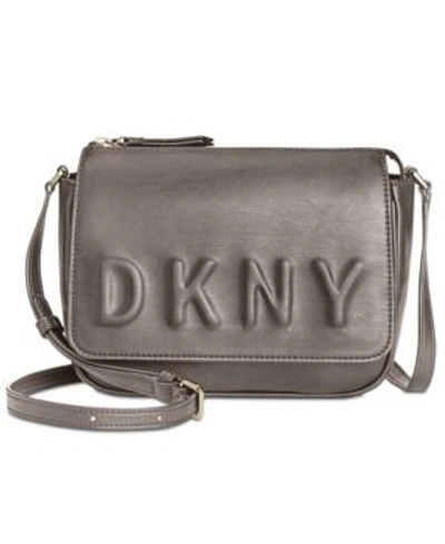 Shop Dkny Tilly Flap Crossbody, Created For Macy's In Stone/gold