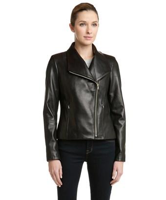 black leather jacket calvin klein