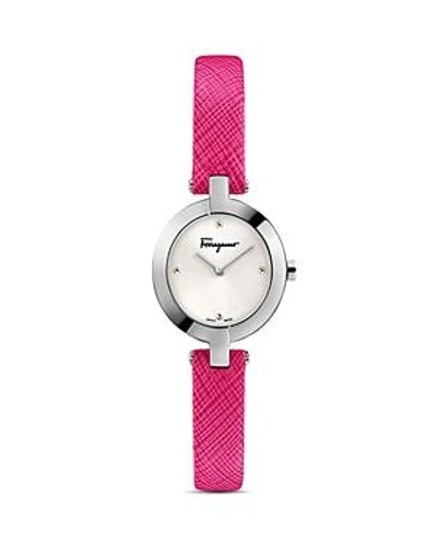Shop Versace Miniature Watch, 26mm In White/pink