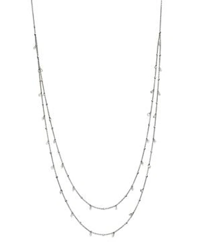Shop Aerodiamonds 18k White Gold Amanda Double Swag Diamond Necklace, 18