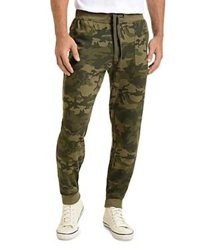 Shop 2(x)ist Banded Ankle Terry Sweatpants In Olive Camo