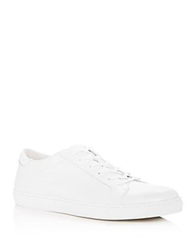 Shop Kenneth Cole Men's Kam Pride Leather Lace Up Sneakers In White