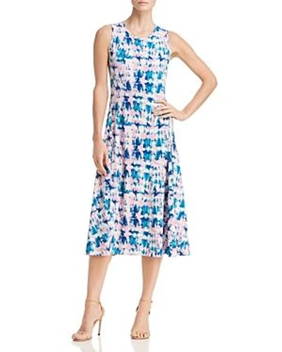 Shop Donna Karan Sleeveless Tie-dye Dress In Sea Glass