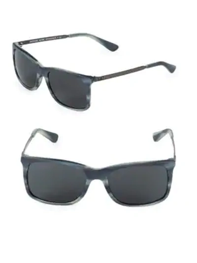 Shop Michael Kors 56mm Square Sunglasses In Blue