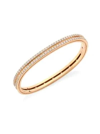 Shop Roberto Coin Portofino 18k Rose Gold & Diamond Bangle