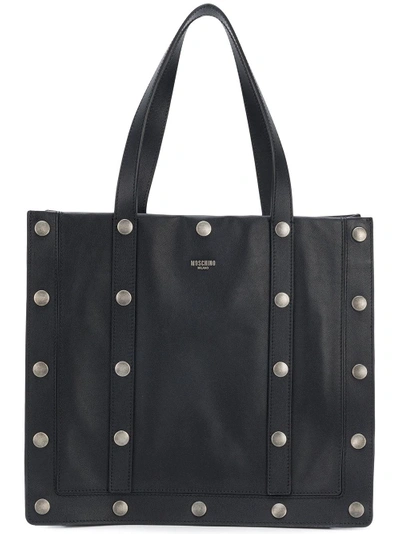 Shop Moschino Studded Tote Bag - 0555