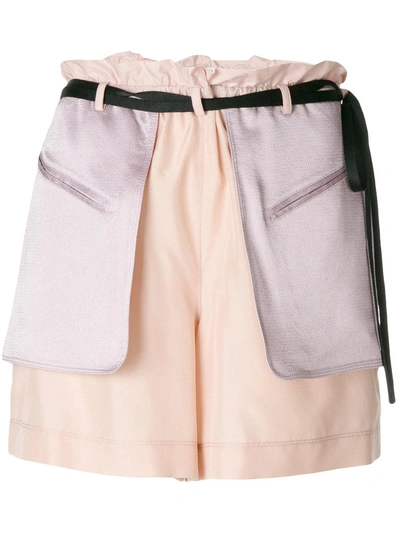 Shop Valentino Panelled Shorts