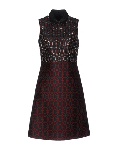 Shop Gucci Short Dress In Maroon