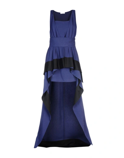 Shop Vionnet Short Dress In Dark Blue