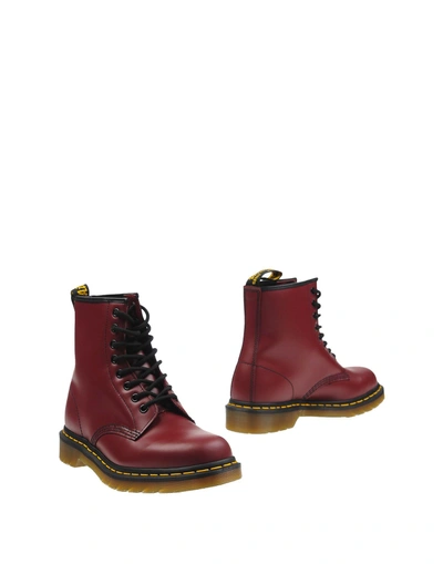 Shop Dr. Martens' Ankle Boots In Maroon