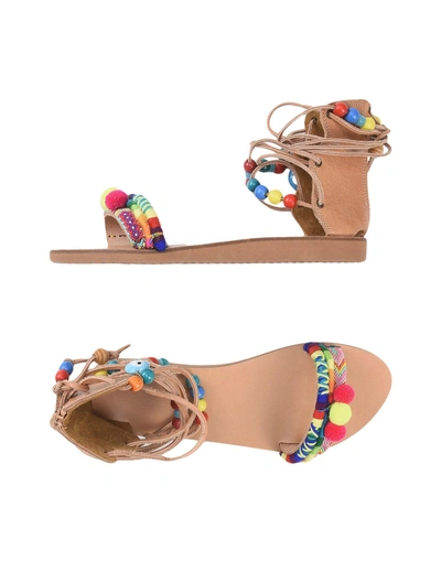 Shop Elina Linardaki Sandals In Fuchsia