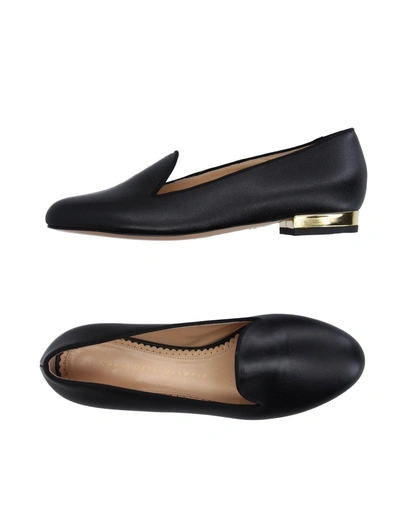 Shop Charlotte Olympia Loafers In Black