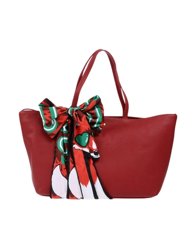 Shop Love Moschino Handbag In Maroon
