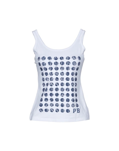 Shop Pierre Balmain Tank Top In White