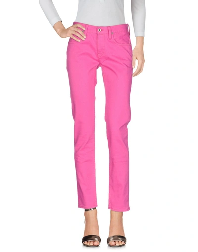 Shop Ralph Lauren Denim Pants In Fuchsia