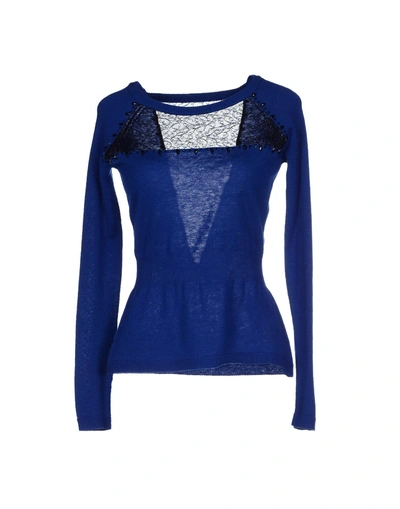 Shop Class Roberto Cavalli Sweaters In Bright Blue