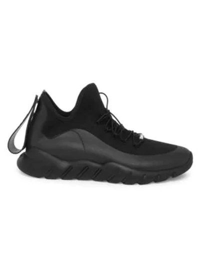 Shop Fendi Vocab High-top Sneakers In Black