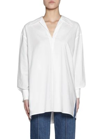 Shop Acne Studios Long-sleeve Cotton Shirt In White