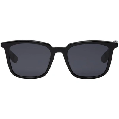 Shop Mcq By Alexander Mcqueen Mcq Alexander Mcqueen Black And Grey Mq0070 Sunglasses In 1003 - Blk