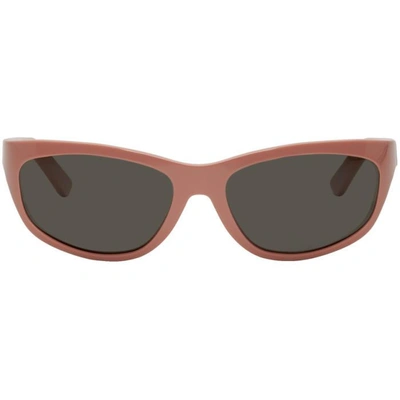 Shop Acne Studios Bla Konst Pink Lou Sunglasses In Pink/black