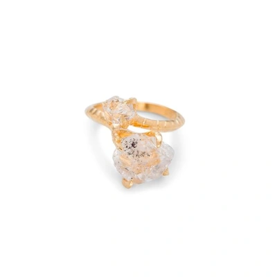 Shop Bj0rg Jewellery Double Herkimer Ring Size L