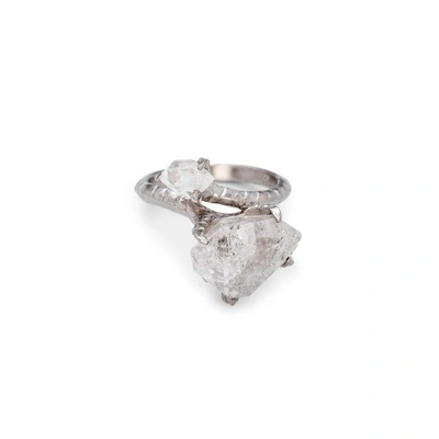 Shop Bj0rg Jewellery Herkimer Claw Ring Size L