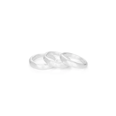 Shop Bj0rg Jewellery Three Abstractions Rings Size 60