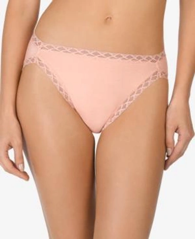 Shop Natori Bliss French-cut Lace-trim Cotton Brief 152058 In Creamsicle