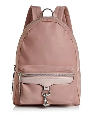 Shop Rebecca Minkoff Always On Mab Nylon Backpack In Vintage Pink/silver