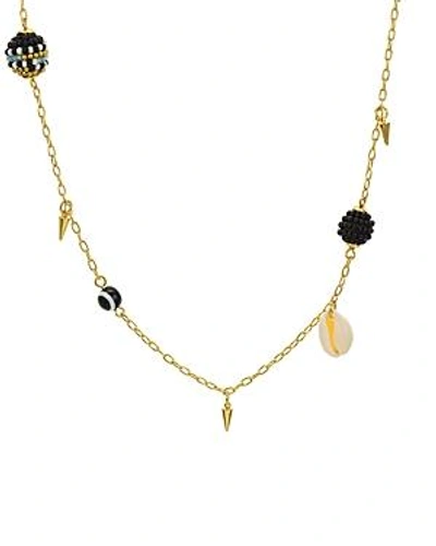 Shop Rebecca Minkoff Shell & Bead Necklace, 34 In Multi/gold