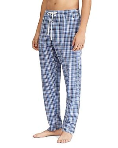 Shop Polo Ralph Lauren Plaid Pajama Pants In Blue