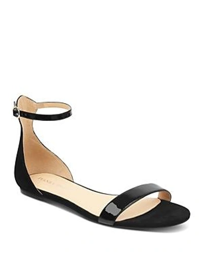 Shop Ivanka Trump Women's Camryn Suede & Patent Leather Ankle Strap Sandals In Black