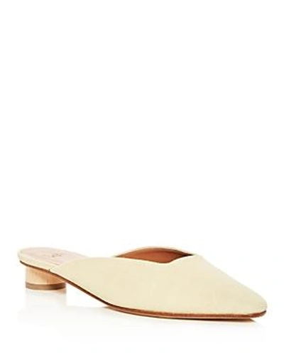 Shop Loq Women's Carmen Suede Pointed Toe Mules In Merengue
