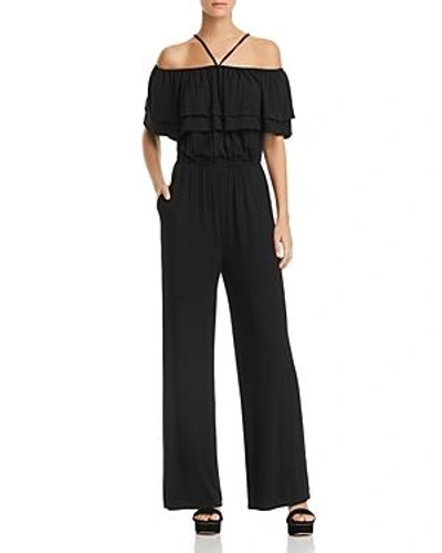 Shop Bb Dakota Aryes Off-the-shoulder Jumpsuit In Black