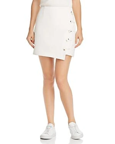 Shop Finders Keepers Mila Asymmetric Button-front Skirt In Ivory