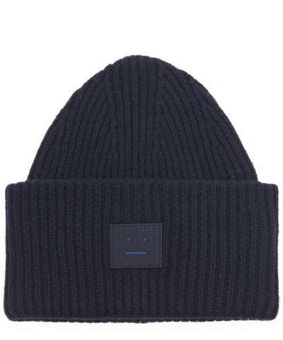Shop Acne Studios Pansy Face Hat In Navy