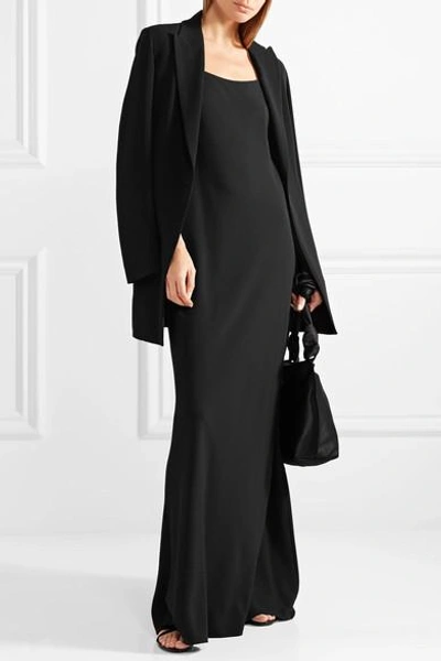 Shop The Row Ebbins Crepe Maxi Dress In Black