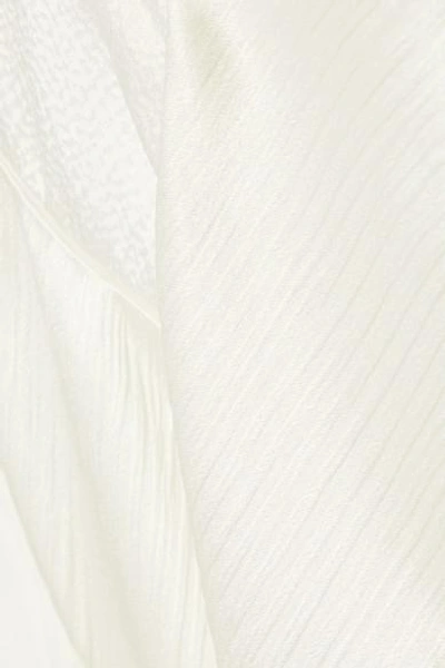 Shop Roksanda Keanu Silk-crepe And Faille Midi Dress In Ivory