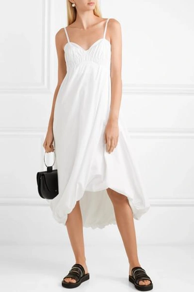 Shop 3.1 Phillip Lim / フィリップ リム Shirred Cotton-poplin Midi Dress In White
