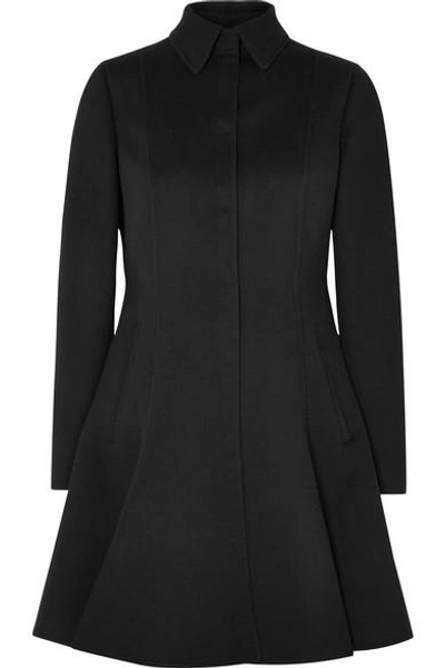 Shop Valentino Wool And Cashmere-blend Coat In Black