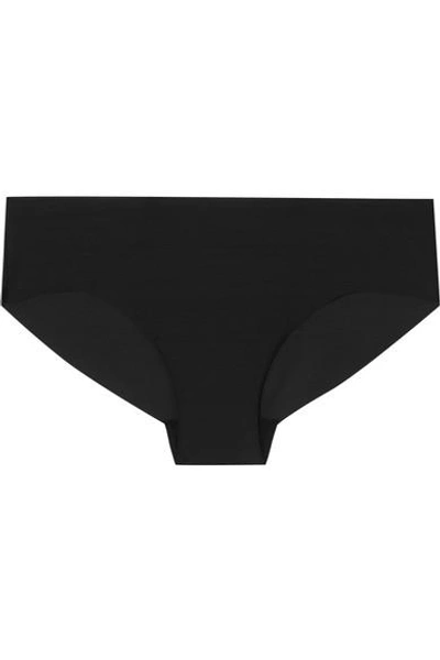 Shop Hanro Smooth Illusion Stretch-jersey Briefs In Black