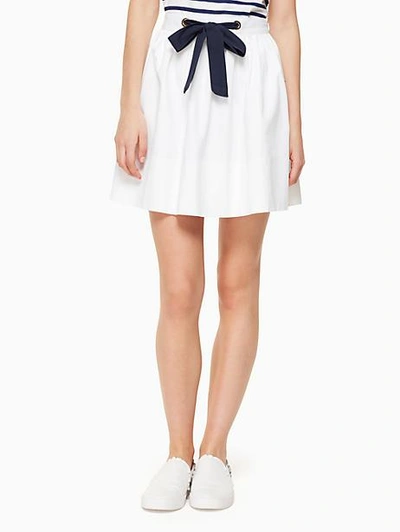 Shop Kate Spade Twill Skirt In Fresh White