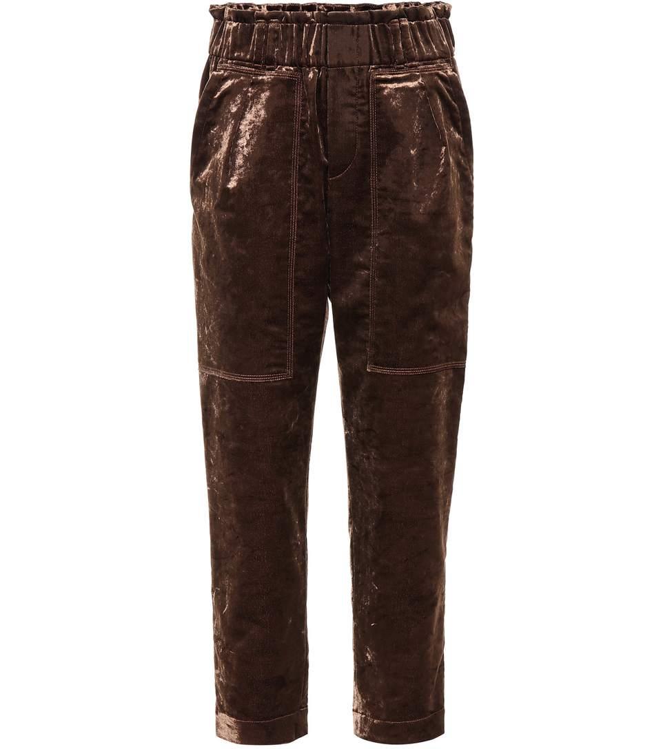 brunello cucinelli velvet pants