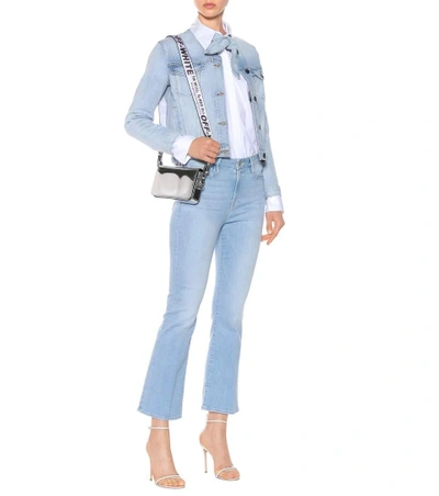 Shop Frame Le Crop Mini Boot Jeans In Blue